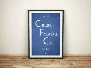 Chelsea Football Club A3 Picture Art Poster Retro Vintage Style Print Cfc