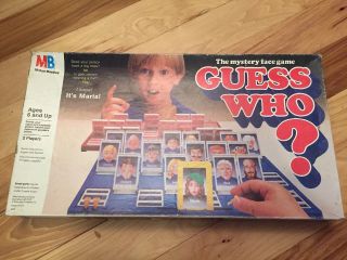Vintage 1987 Guess Who? Board Game Mystery Face Milton Bradley 99 Complete