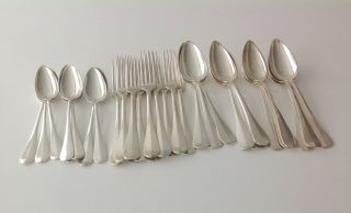 French Christofle Silver Plated Flatware Set Fidelio Pattern 31 /ps