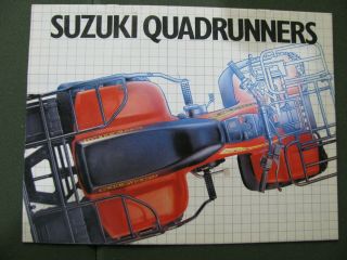 1986 Ish? Suzuki Lt250 Quadrunner,  Alt125f Sales Brochure Rare Canadian