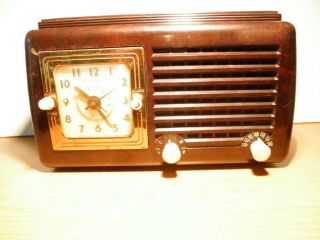 Vintage General Electric Alarm Clock Radio Bakelite Case