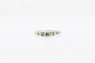 Antique 1920s $2400.  50ct Natural Alexandrite Emerald 18k Gold Filigree Ring