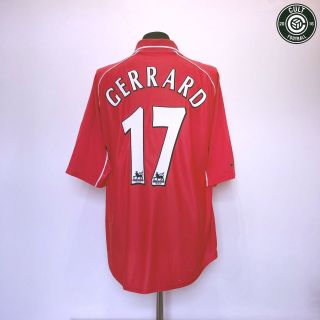 Gerrard 17 Liverpool Reebok Vintage Home Football Shirt 2000/01 (xl)