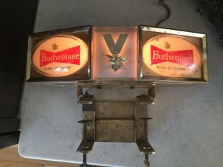 Vintage Budweiser Beer Cash Register Bar Top Light W Mountng Bracket
