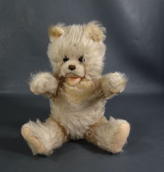 Antique German Hermann Teddy Bear Straw - Stuffed Mohair 12 " Jointed Toy W/growler