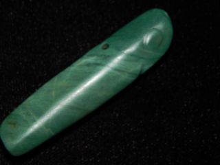 Carved Jade Pendant,  Authentic Pre - Columbian Grasshopper Pendant