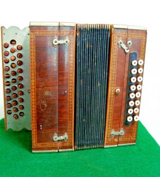 Vintage Old World Accordion / Squeeze Box 31/16 Buttons German (item 3)