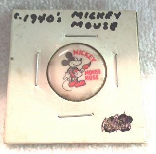 Vintage Disneyana Mickey Mouse Pin - Back Buttons 1940 