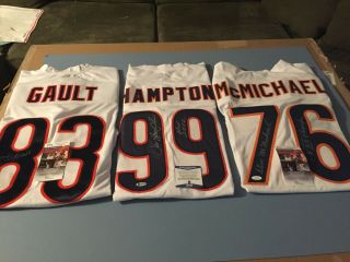 Willie Gault & Dan Hampton & Steve Mcmichal Autographed Bears Xl Jersey 