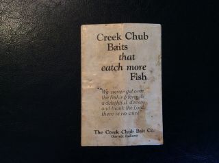 Vintage Creek Chub Fishing Lure (paperwork) 1930’s