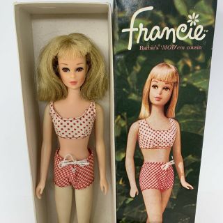 Vintage 1965 Straight Leg Francie Doll 1140 Blonde Barbie Mattel
