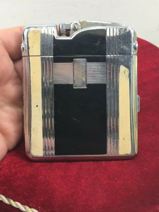 Vintage Ronson Art Deco Ligther And Cigarette Case With A M Writed On It (a)