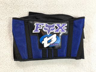 Vtg Fox Racing T3 Motocross Kidney Belt Waist Band 90s 1990s Blue Adult