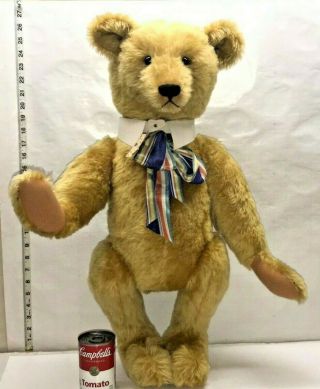 Rare Huge Vtg 1988 Stier Kathleen Wallace Jointed Teddy Bear 27 " German Mohair