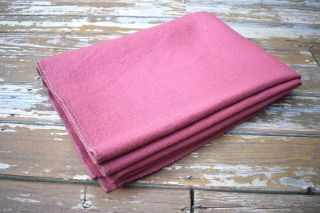 Vintage Kenwood 100 Wool Blanket 82 X 63 Solid Pink Throw