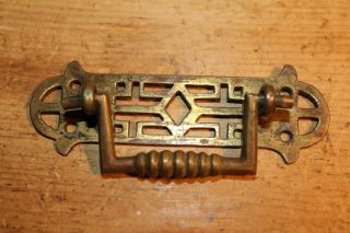 6 Vintage Brass Handles for Antique Pine Chest of Drawers Dresser Brass 3