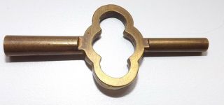 Vintage Double Ended Brass Clock Key No 4 - 3.  25mm & No 00 - 2.  00mm.