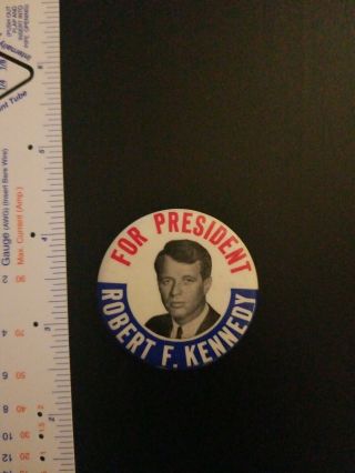 Robert F.  Kennedy Rfk 1968 Campaign Pin,  Button Political Vintage