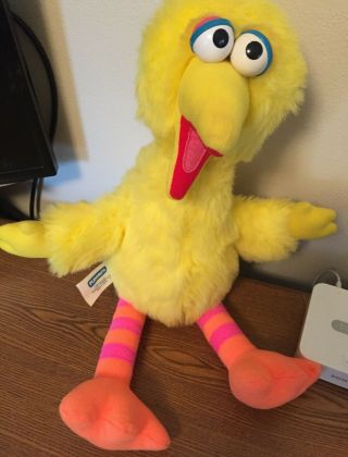1986 Sesame Street Playskool Talking Big Bird Pull String 22 " Vintage Plush