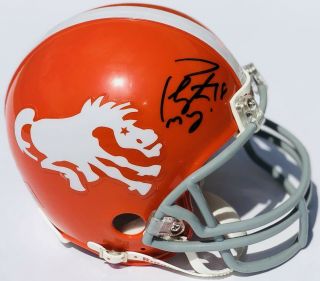 Psa/dna Denver Bronco 18 Peyton Manning Signed Autographed Mini Football Helmet