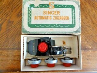 Vintage Singer Sewing Machine Attachment Automatic Zigzagger Part 160986 W/box