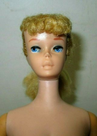 Vintage Mattel 1960 ' s Blonde Ponytail Barbie Doll 5? 2