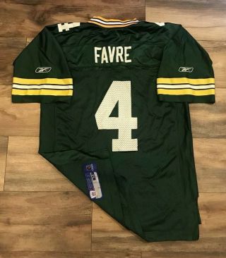 Green Bay Packers Brett Favre Vintage Reebok Nfl Football Jersey Mens Medium M