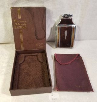 Thriftchi Vintage Ronson Lighter Cigarette Case W Box