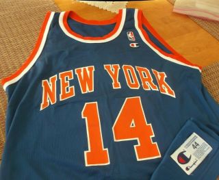 Vintage 90s Champion York Knicks Anthony Mason 14 Jersey Men’s Size 44