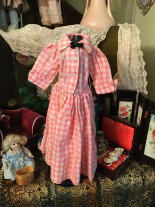 Vintage Tagged Madame Alexander Pink And White Cissy Dress