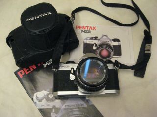 Vintage Pentax Mg 35 Mm Camera With Smc Pentax - M 1:2 50mm Lens Case And Instruc