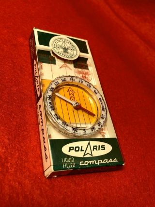 Vintage Official Boy Scout Compass Polaris Silva System Made In Sweden 1070