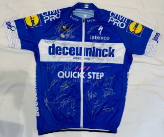 2019 Deceuninck Quickstep Team Signed Cycling Jersey Alaphilippe,  25 Proof