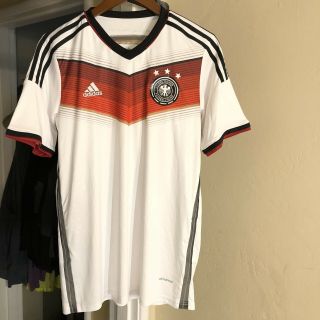 Adidas 2013 2014 Germany World Cup Jersey Shirt Size Medium White Kit Vintage