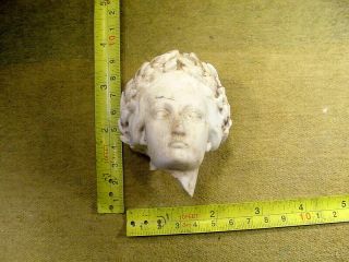 Vintage Excavated Bisque Doll Head Greek Bust Age 1860 Mixed Media Kister 14038