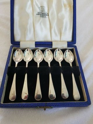 Hardy Bros Vintage Set Of Six Silver Plated Spoons Vgc Made In England