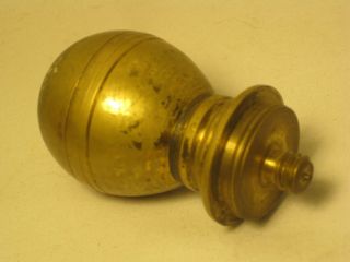 vintage solid metal pool stick finial handle ? double threaded end bulbous ball 3