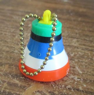 Vintage Plastic Keychain Puzzle Bell Made In W.  Germany By Pussy