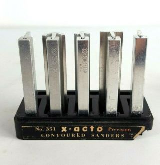 Vintage X - Acto Aluminum Precision Contoured Detail Sander 5 Pc Set - No 351