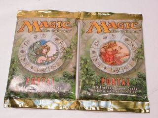 Vintage 1997 Magic The Gathering Mtg Portal Booster Trading Card Packs