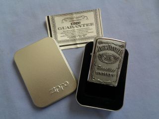 2006 Jack Daniels Zippo Lighter - - Orange Seal In Tin Box - - Never Burned