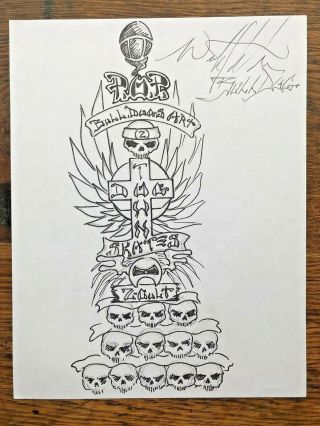 Dogtown Hand Drawn Vintage Skateboard Art By Wes Humpston Signed
