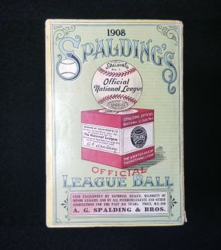 1908 SPALDING GUIDE Antique Baseball Official Athletic Library VTG Booklet GD 2