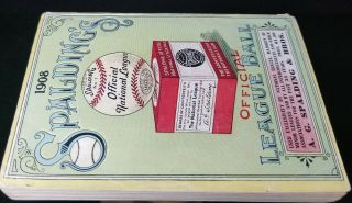 1908 SPALDING GUIDE Antique Baseball Official Athletic Library VTG Booklet GD 3