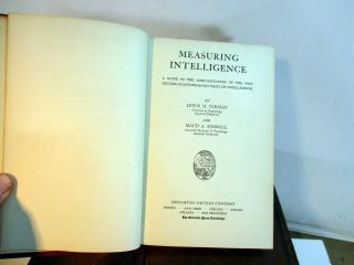 Measuring Intelligence Stanford - Binet Test Lewis Terman Maud Merrill 1937 2