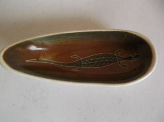 Vintage Aboriginal Lizard Themed Plate / Dish