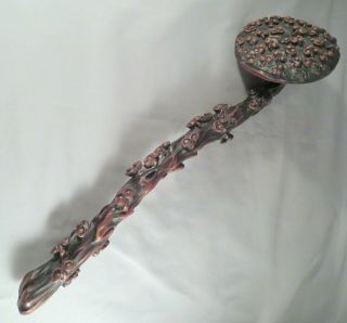 Antique Chinese Qing Dynasty 14.  5 " Carved Wood Ruyi Scepter W/ Cloud Decoration