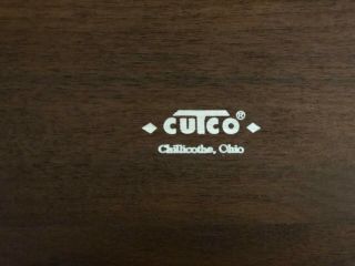 Vintage Cutco Dark Brown Wooden Velour Lined Table Knife Box
