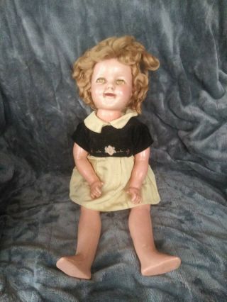 Vintage 22 " Doll Shirley Temple Rare Composition Doll Hard To Find