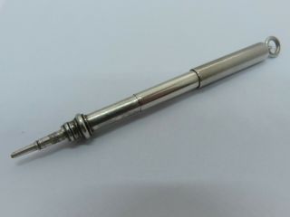 1890s - Solid Silver - Sampson Mordan - Double Telescopic Pencil Case.  No 2205a
